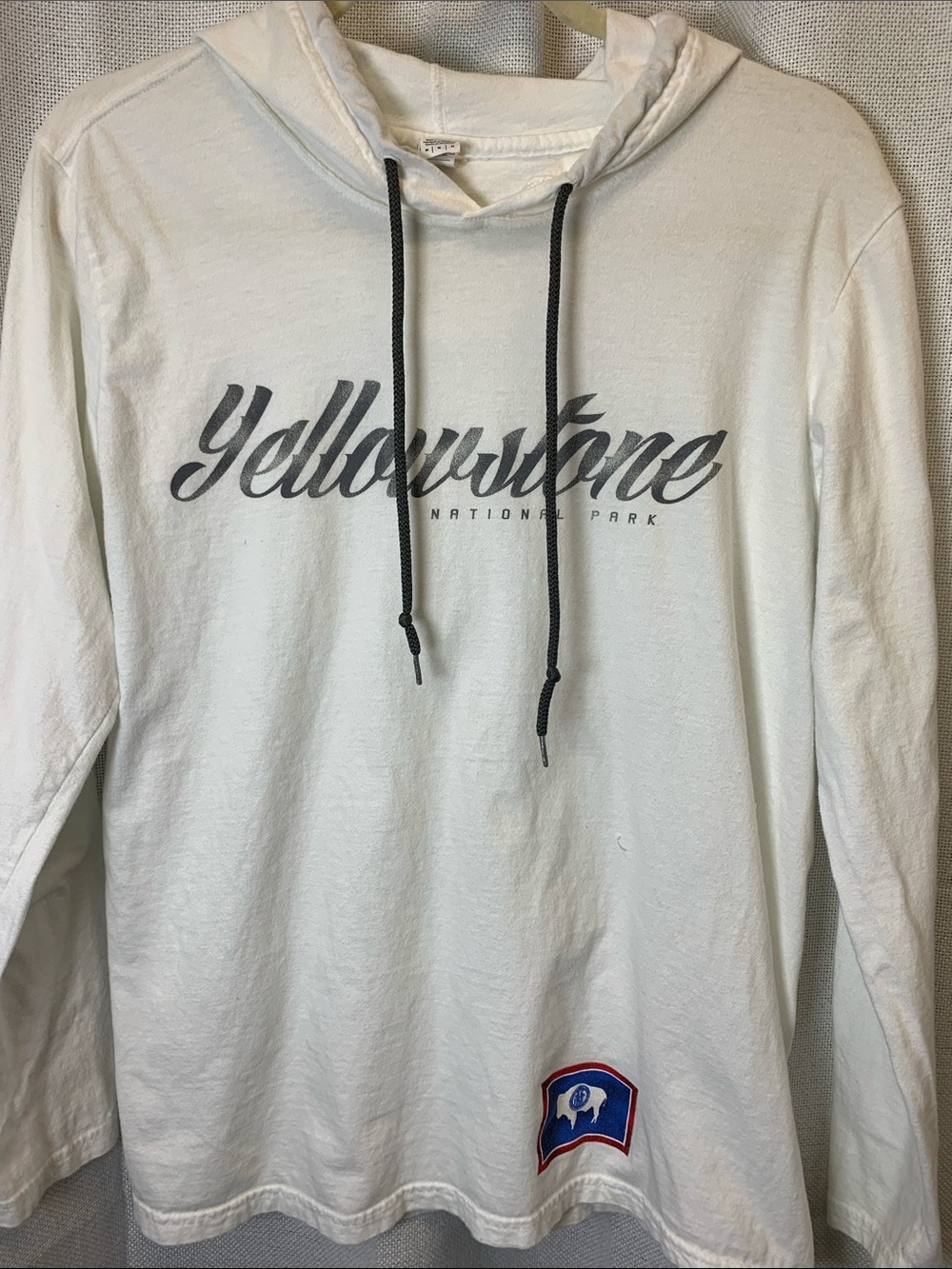 Anvil Men's White Crewneck Sweatshirt with Black Script